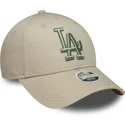 shapka-izvita-bezhov-reguliruem-9forty-league-essential-na-los-angeles-dodgers-mlb-ot-new-era
