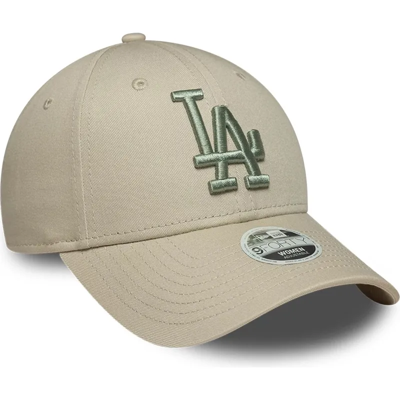 shapka-izvita-bezhov-reguliruem-9forty-league-essential-na-los-angeles-dodgers-mlb-ot-new-era