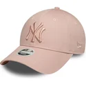 shapka-izvita-roza-reguliruema-9forty-league-essential-na-new-york-yankees-mlb-ot-new-era