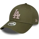 shapka-izvita-zelena-reguliruema-9forty-metallic-na-los-angeles-dodgers-mlb-ot-new-era