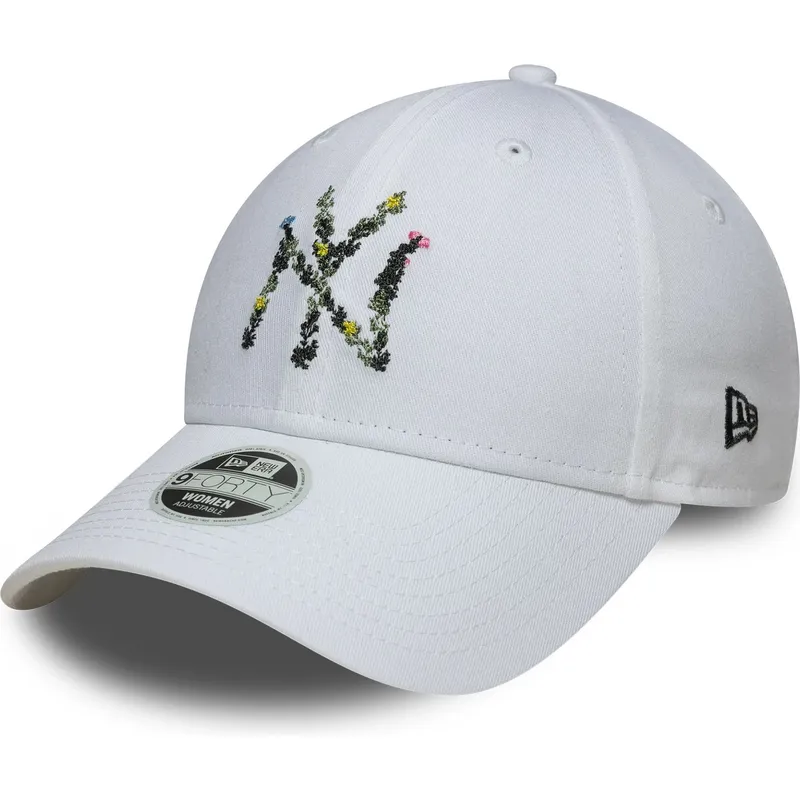 gorra-curva-blanca-ajustable-para-mujer-9forty-floral-infill-de-new-york-yankees-mlb-de-new-era