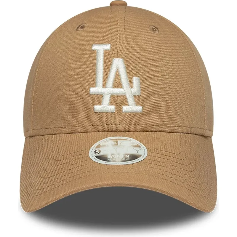 shapka-izvita-kafyav-reguliruema-9forty-linen-na-los-angeles-dodgers-mlb-ot-new-era