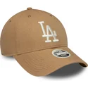 shapka-izvita-kafyav-reguliruema-9forty-linen-na-los-angeles-dodgers-mlb-ot-new-era