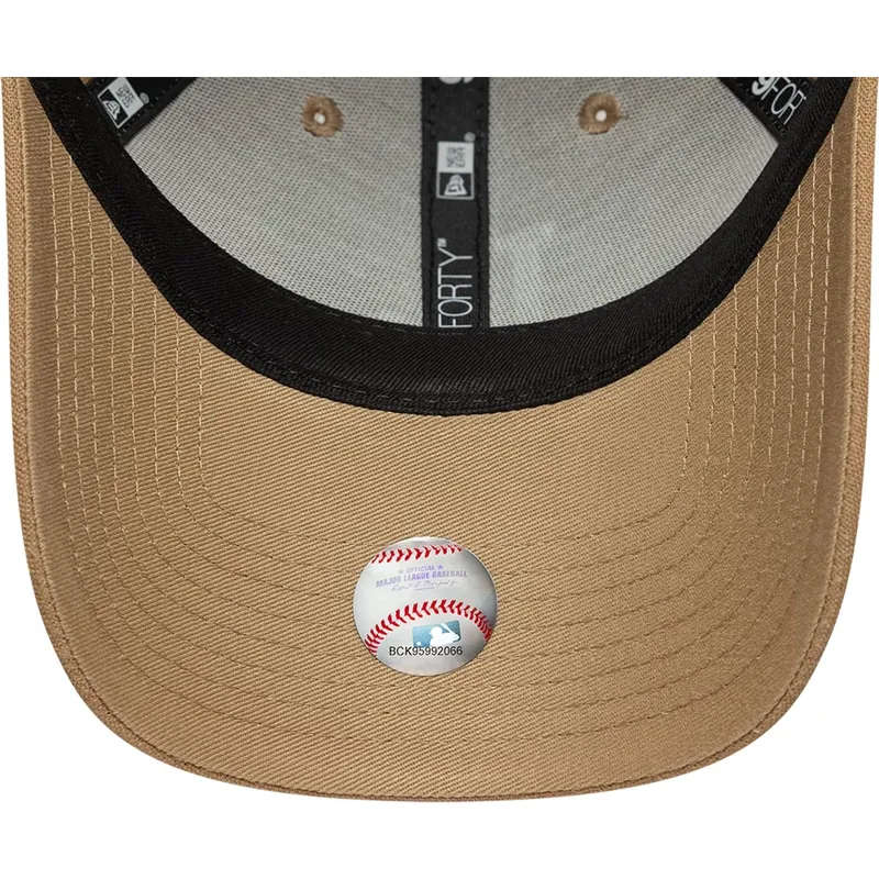 shapka-izvita-kafyav-reguliruema-9forty-linen-na-los-angeles-dodgers-mlb-ot-new-era