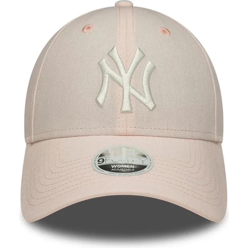 shapka-izvita-roza-reguliruem-9forty-linen-na-new-york-yankees-mlb-ot-new-era