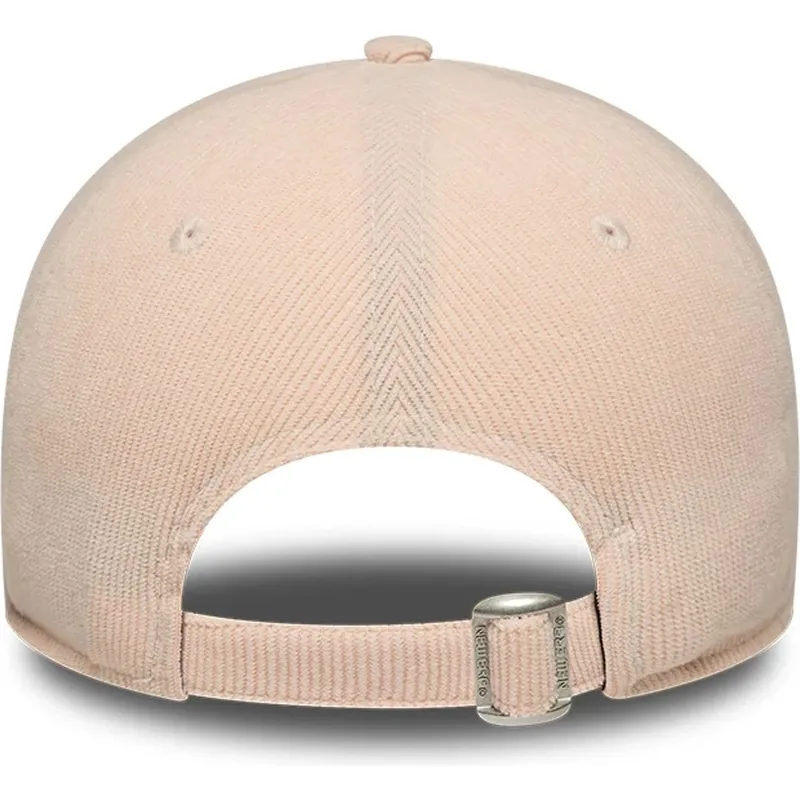 new-era-izvita-kozirka-damska-rozovo-logo-9forty-mini-cord-los-angeles-dodgers-mlb-rozova-reguliruema-shapka