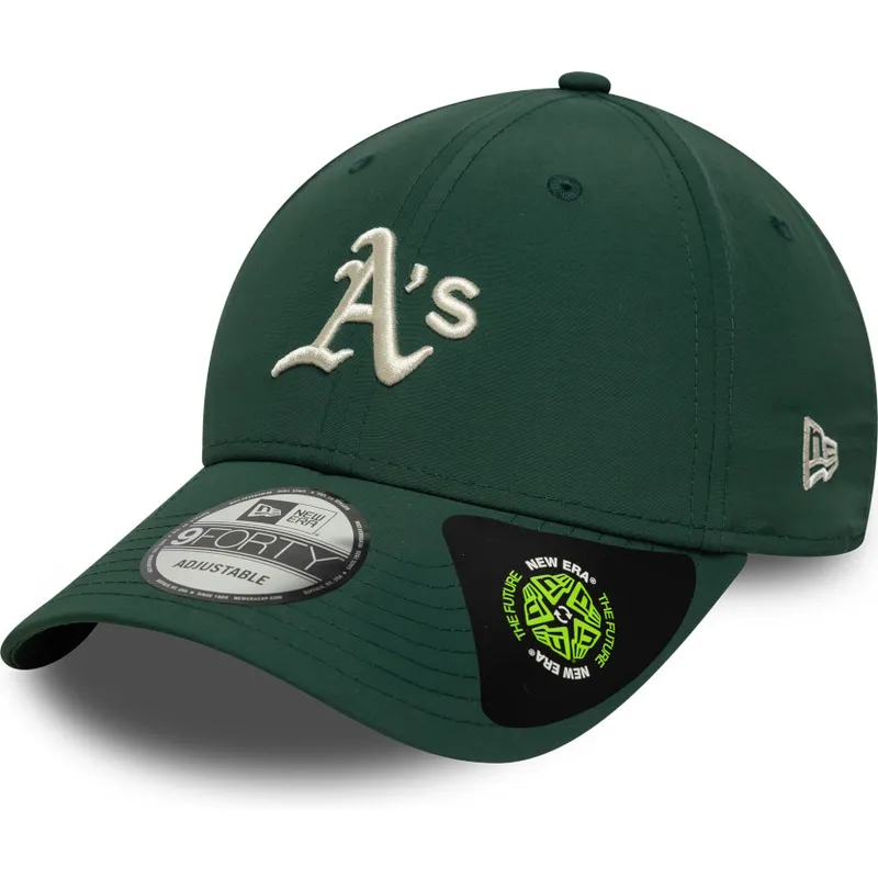 gron-justerbar-kurvet-kasket-9forty-recycled-midi-fra-oakland-athletics-mlb-fra-new-era