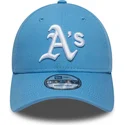 new-era-curved-brim-9forty-league-essential-oakland-athletics-mlb-light-blue-adjustable-cap