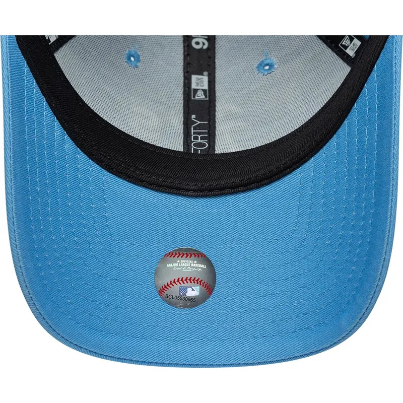 casquette-courbee-bleue-claire-ajustable-9forty-league-essential-oakland-athletics-mlb-new-era