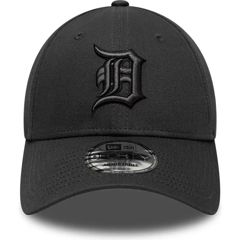 casquette-courbee-noire-ajustable-avec-logo-noir-9forty-team-outline-detroit-tigers-mlb-new-era