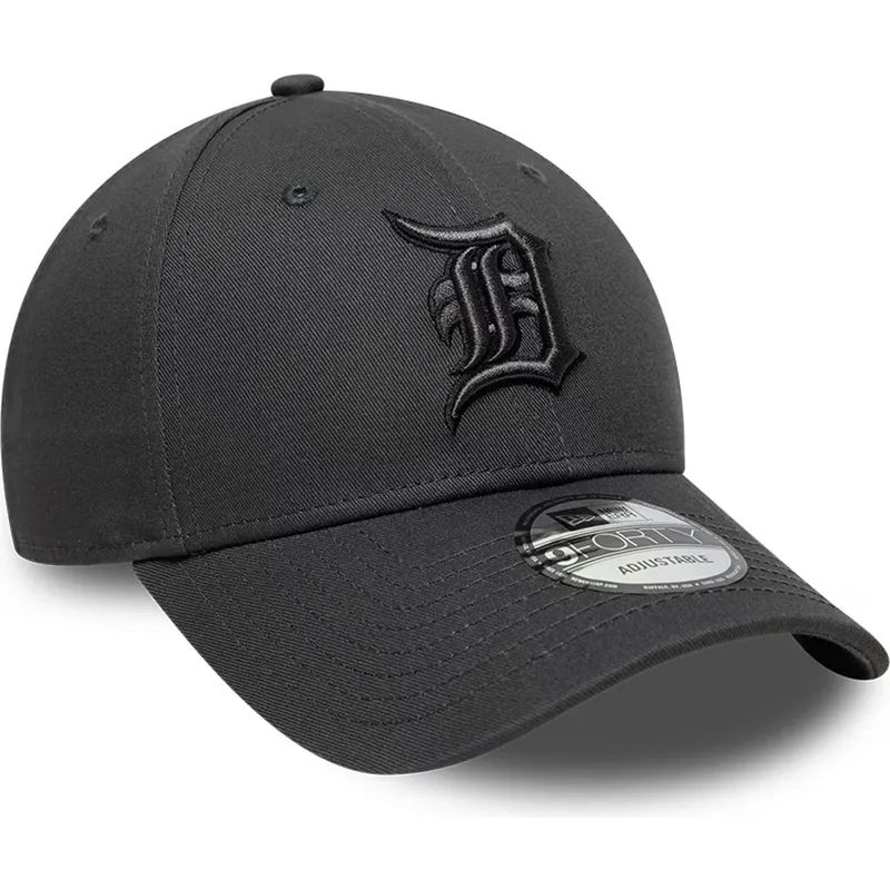 schwarze-verstellbare-curved-cap-mit-schwarzem-logo-9forty-team-outline-von-detroit-tigers-mlb-von-new-era