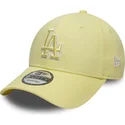 new-era-izvita-periferiya-zhlto-logo-9forty-team-outline-los-angeles-dodgers-mlb-zhlta-reguliruema-shapka