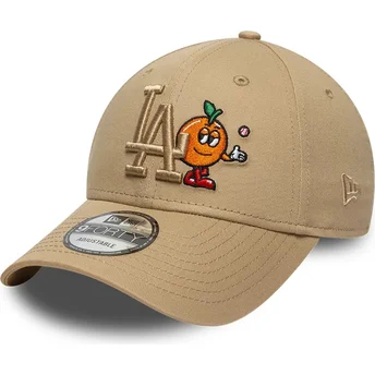 Шапка извита кафяв регулируем 9FORTY Tonal Icon на Los Angeles Dodgers MLB от New Era