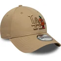 new-era-curved-brim-brown-logo-9forty-tonal-icon-los-angeles-dodgers-mlb-brown-adjustable-cap