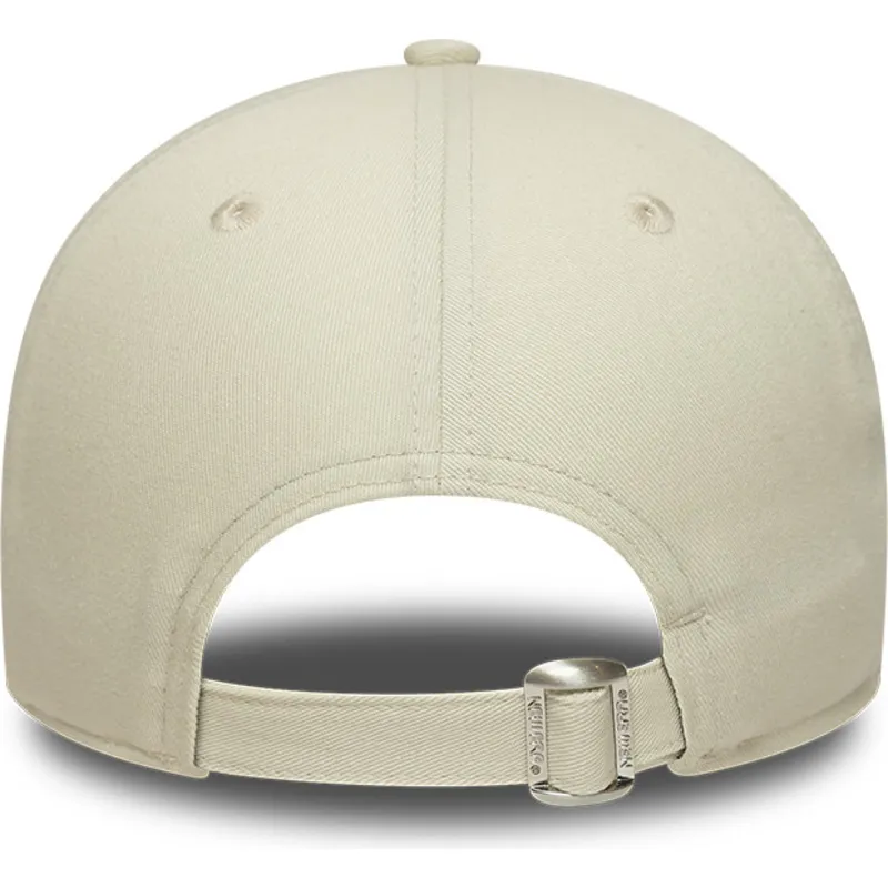 casquette-courbee-beige-et-rose-ajustable-avec-logo-rose-9forty-world-series-patch-los-angeles-dodgers-mlb-new-era