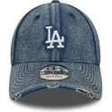 gorra-curva-azul-ajustable-9forty-acid-wash-denim-de-los-angeles-dodgers-mlb-de-new-era