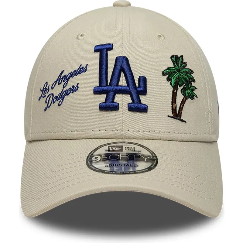 shapka-izvita-bezhov-reguliruema-9forty-city-icon-na-los-angeles-dodgers-mlb-ot-new-era