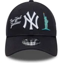 shapka-izvita-tmnosin-reguliruem-9forty-city-icon-na-new-york-yankees-mlb-ot-new-era