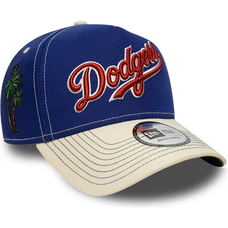 blaue-und-beige-gebogene-snapback-kappe-e-frame-city-icon-der-los-angeles-dodgers-mlb-von-new-era
