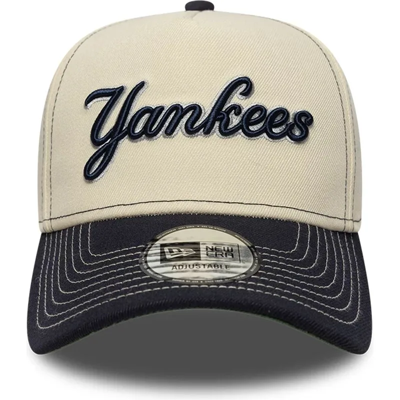 shapka-izvita-bezhov-snapbek-e-frame-city-icon-na-new-york-yankees-mlb-ot-new-era