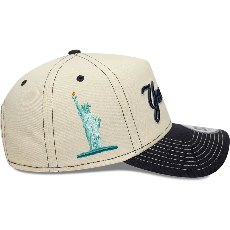 shapka-izvita-bezhov-snapbek-e-frame-city-icon-na-new-york-yankees-mlb-ot-new-era