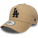 shapka-izvita-kafyav-snapbek-cheren-e-frame-league-essential-na-los-angeles-dodgers-mlb-ot-new-era