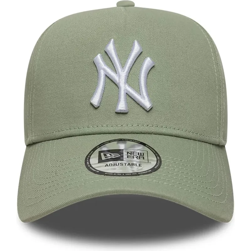 casquette-courbee-verte-snapback-e-frame-league-essential-new-york-yankees-mlb-new-era