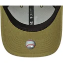 grune-gebogene-snapback-kappe-9forty-m-crown-linen-der-los-angeles-dodgers-mlb-von-new-era