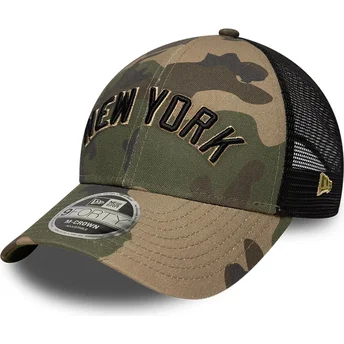 Шапка извита камуфлаж снапбек 9FORTY M-Crown Wordmark на New York Yankees MLB от New Era