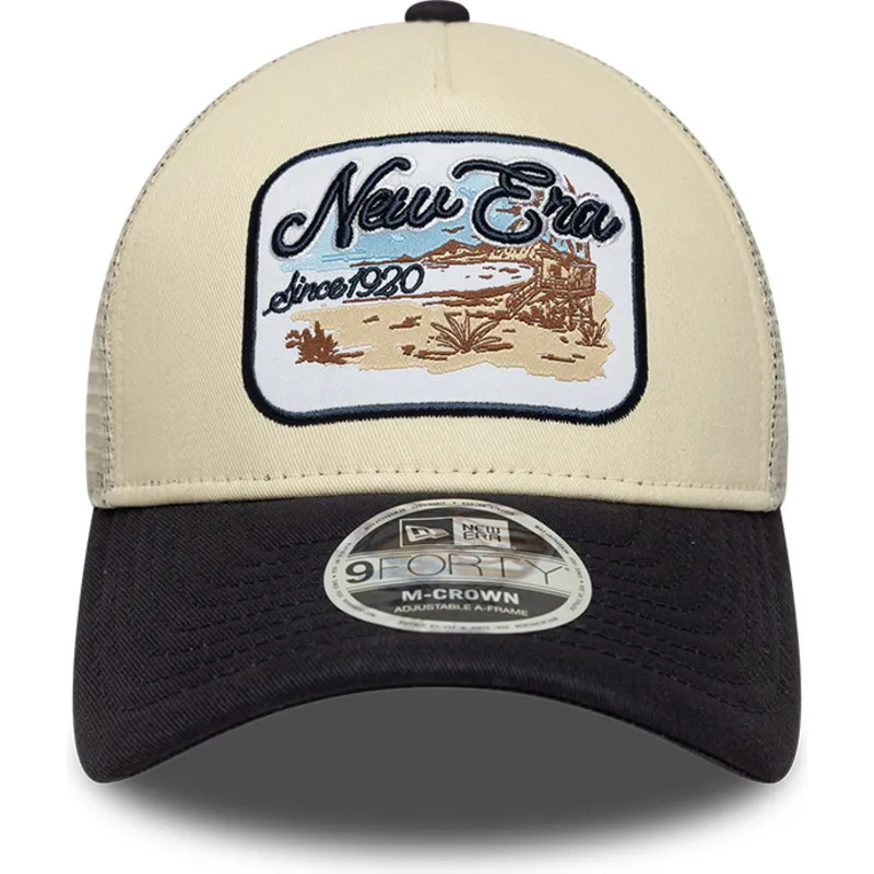 new-era-9forty-m-crown-a-frame-beige-and-navy-blue-trucker-hat