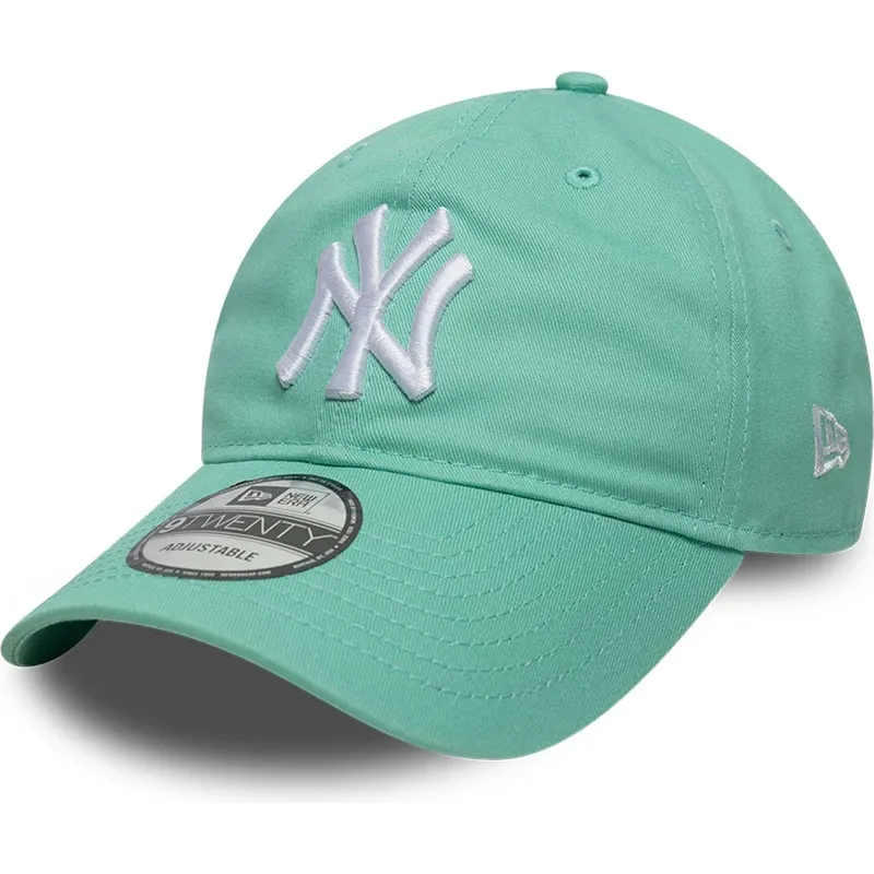 shapka-izvita-zelena-reguliruema-9twenty-league-essential-na-new-york-yankees-mlb-ot-new-era