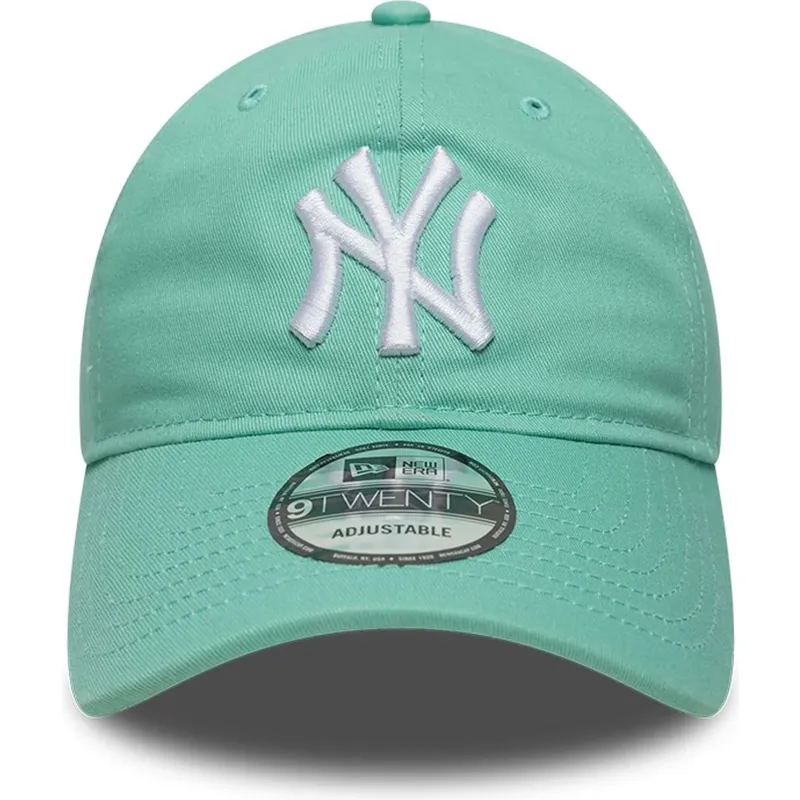 shapka-izvita-zelena-reguliruema-9twenty-league-essential-na-new-york-yankees-mlb-ot-new-era