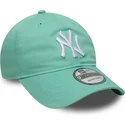 shapka-izvita-zelena-reguliruema-9twenty-league-essential-na-new-york-yankees-mlb-ot-new-era