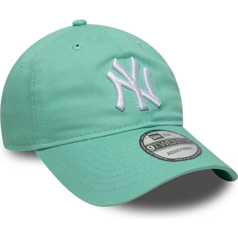 casquette-courbee-verte-claire-ajustable-9twenty-league-essential-new-york-yankees-mlb-new-era
