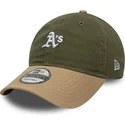 shapka-izvita-mnogocveten-reguliruema-9twenty-mini-washed-contrast-na-oakland-athletics-mlb-ot-new-era