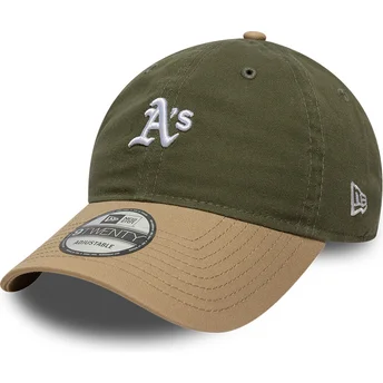 Шапка извита многоцветен регулируем 9TWENTY Mini Washed Contrast на Oakland Athletics MLB от New Era