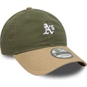 shapka-izvita-mnogocveten-reguliruem-9twenty-mini-washed-contrast-na-oakland-athletics-mlb-ot-new-era