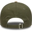 gron-og-brun-justerbar-kurvet-kasket-9twenty-mini-washed-contrast-fra-oakland-athletics-mlb-fra-new-era