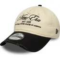 gorra-curva-beige-y-negra-ajustable-9twenty-wash-distress-a-frame-de-new-era