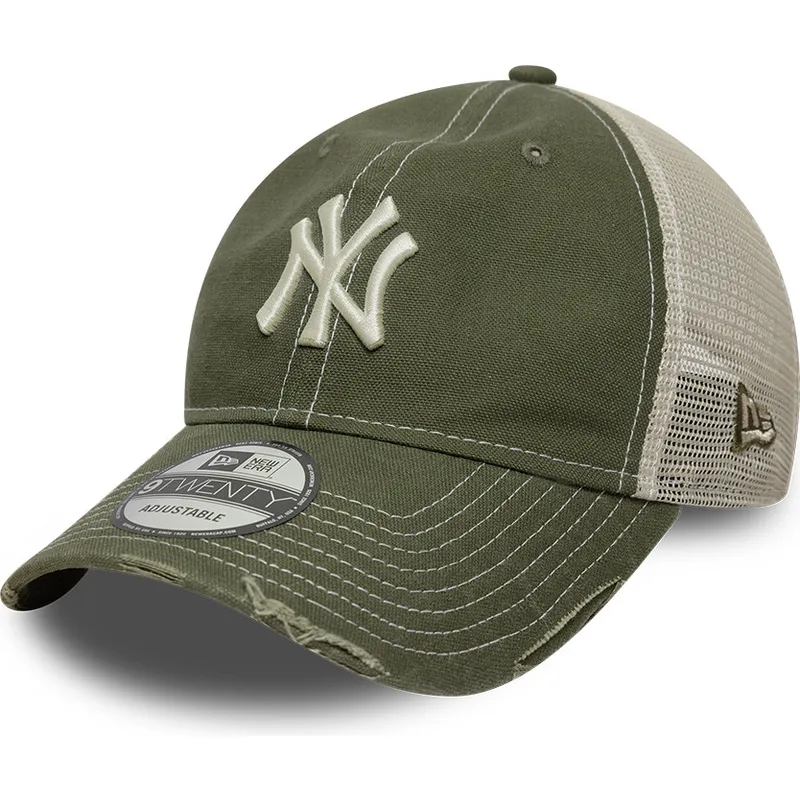 shapka-izvita-traker-zelena-reguliruem-9twenty-cotton-canv-na-new-york-yankees-mlb-ot-new-era