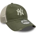 shapka-izvita-traker-zelena-reguliruem-9twenty-cotton-canv-na-new-york-yankees-mlb-ot-new-era