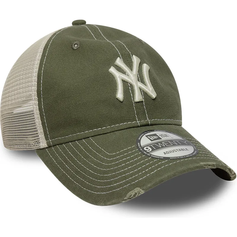 shapka-izvita-traker-zelena-reguliruem-9twenty-cotton-canv-na-new-york-yankees-mlb-ot-new-era