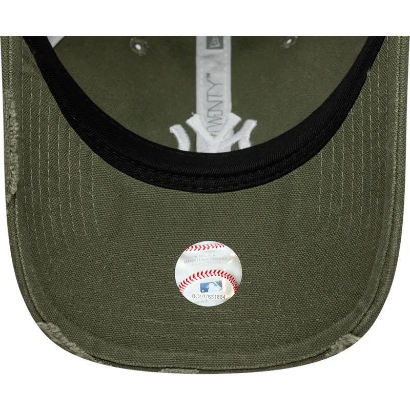 shapka-izvita-traker-zelena-reguliruem-9twenty-cotton-canv-na-new-york-yankees-mlb-ot-new-era