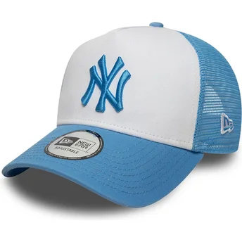 Gorra trucker azul y blanca con logo azul A Frame League Essential de New York Yankees MLB de New Era