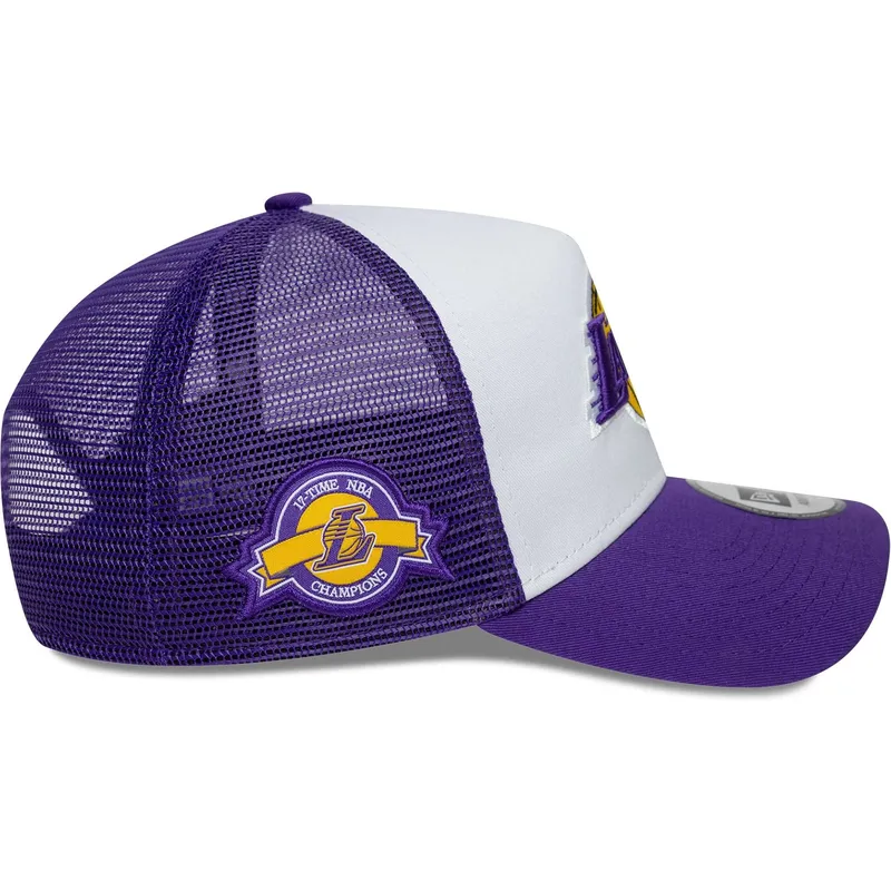 gorra-trucker-violeta-y-blanca-a-frame-side-patch-de-los-angeles-lakers-nba-de-new-era
