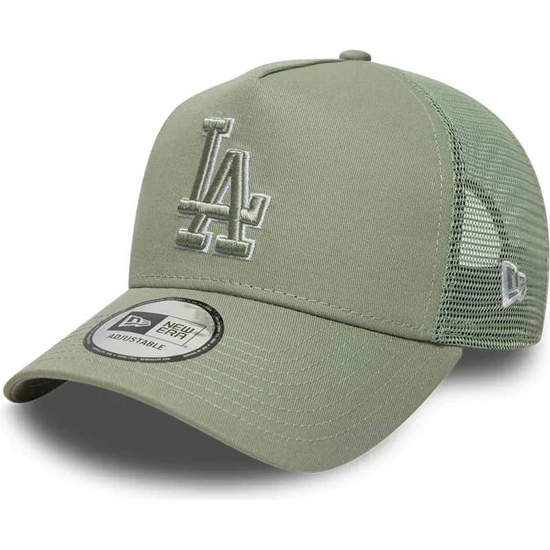 gorra-trucker-verde-con-logo-verde-a-frame-outline-de-los-angeles-dodgers-mlb-de-new-era