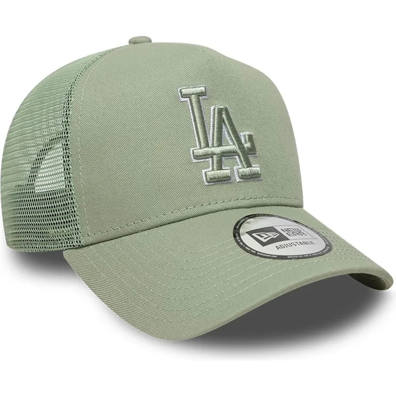 shapka-izvita-traker-zelena-snapbek-a-frame-outline-na-los-angeles-dodgers-mlb-ot-new-era