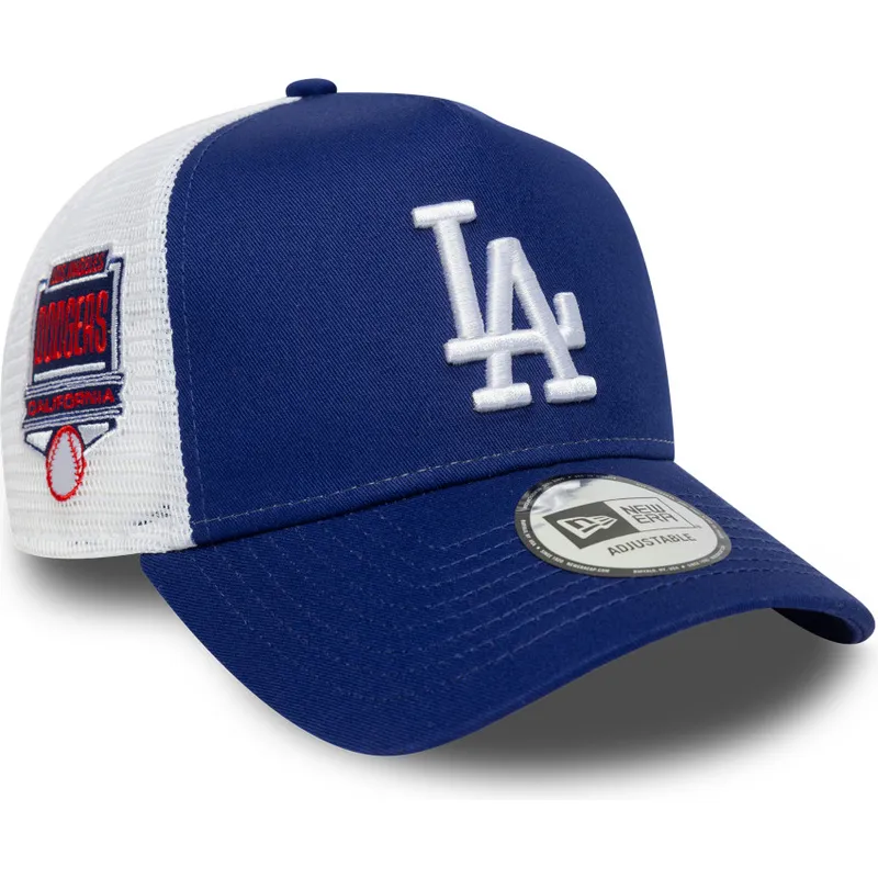 shapka-izvita-traker-sinya-snapbek-a-frame-side-patch-na-los-angeles-dodgers-mlb-ot-new-era