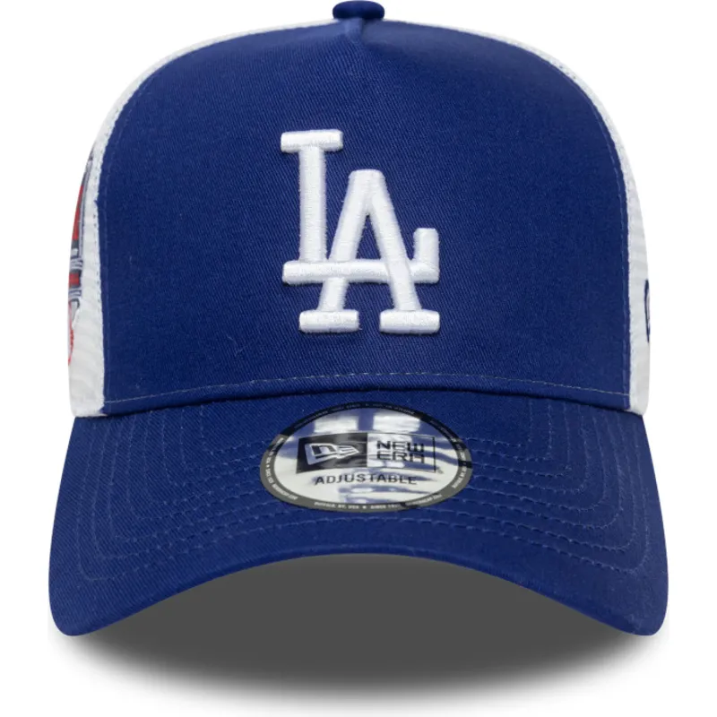 shapka-izvita-traker-sinya-snapbek-a-frame-side-patch-na-los-angeles-dodgers-mlb-ot-new-era