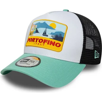 Casquette trucker multicolore A Frame Location Patch Portofino New Era